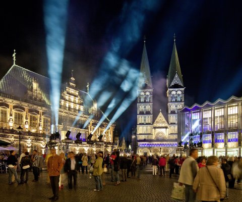 Ansicht des Marktplatzes während des Musikfestes Ansicht des Marktplatzes während des Musikfestes